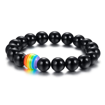 Rainbow Bead Pride Bracelet