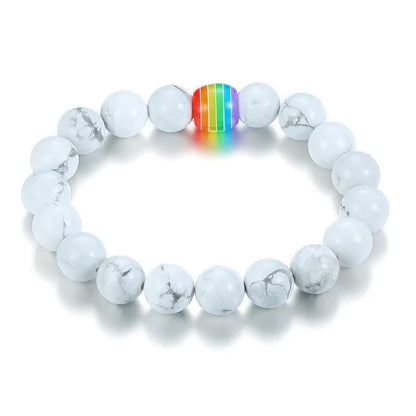 Rainbow Bead Pride Bracelet