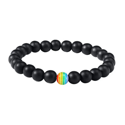 Rainbow Bead Pride Bracelet