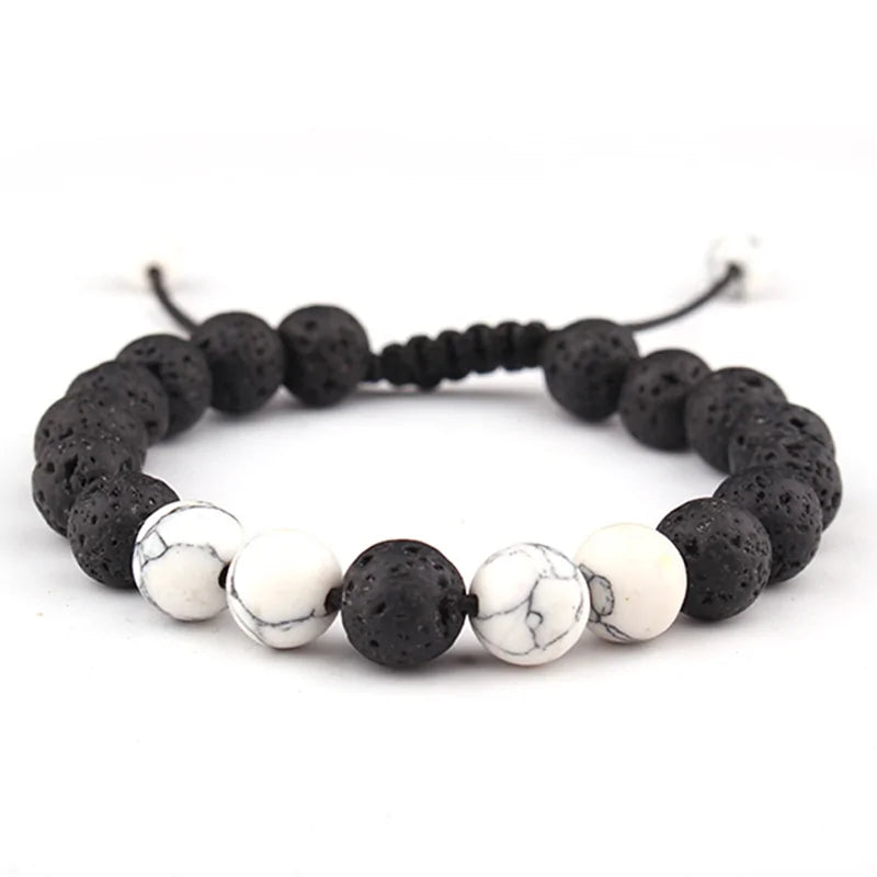 Adjustable Lava Rock Stone Bracelet