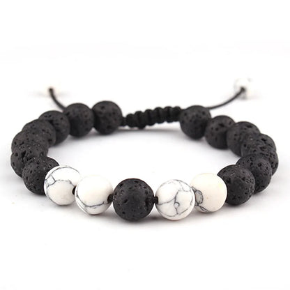 Adjustable Lava Rock Stone Bracelet