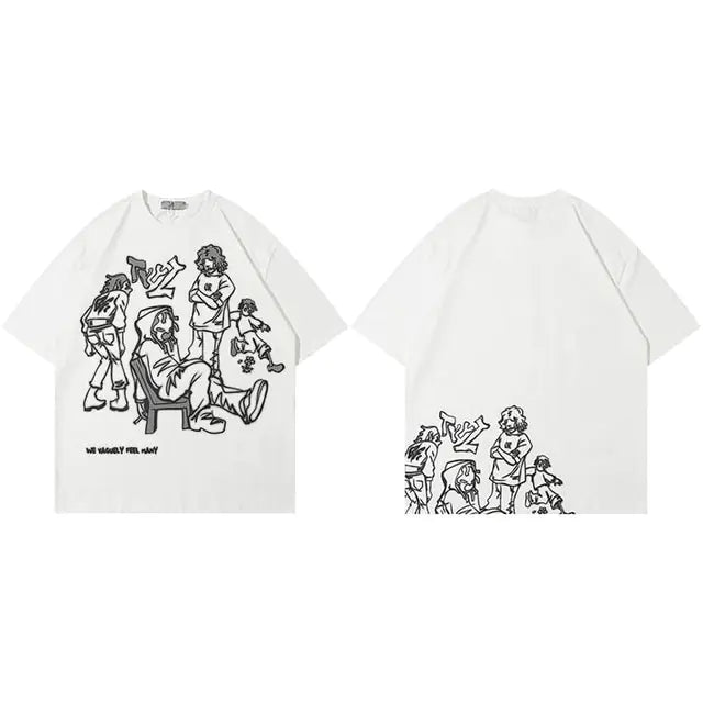 Japanese Streetwear Men T-Shirt