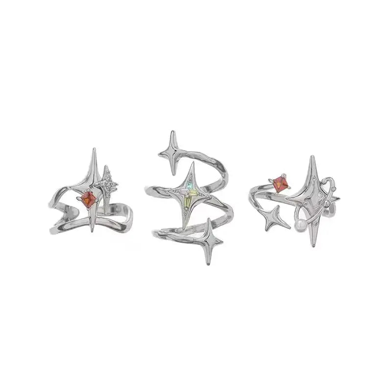 Star Adjustable Ring Set