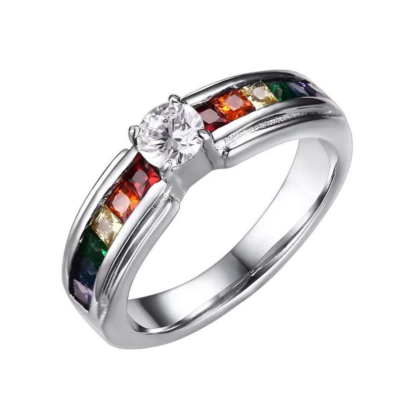 Zircon Rainbow Ring