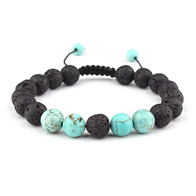 Adjustable Lava Rock Stone Bracelet