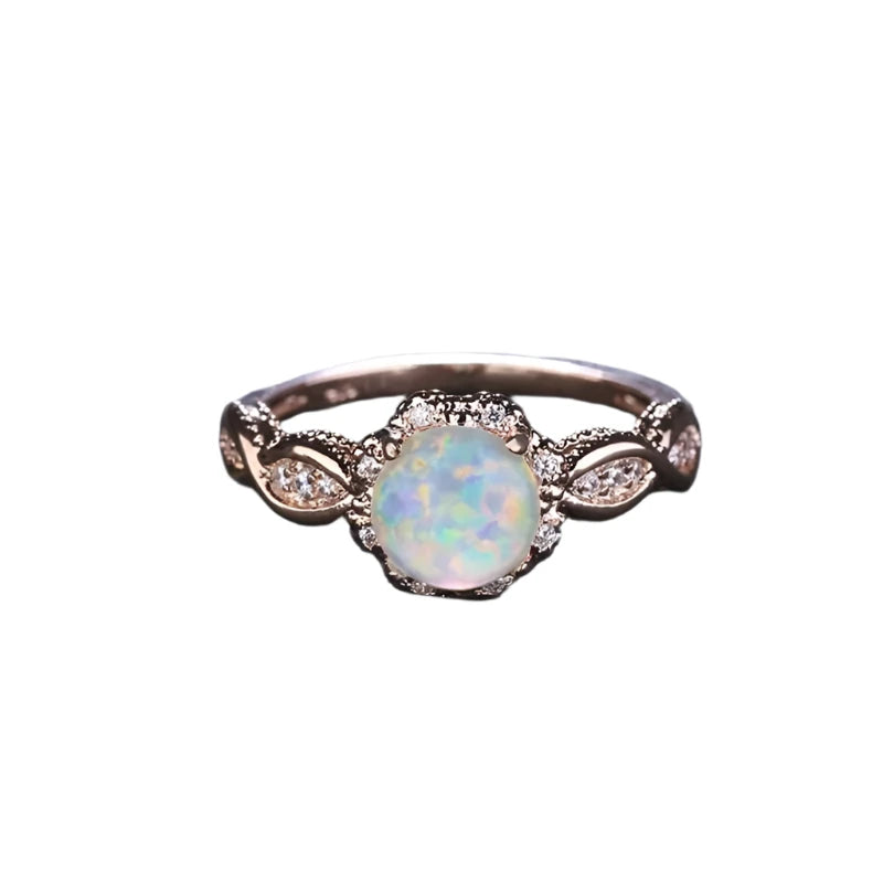 Rainbow Opal Ring